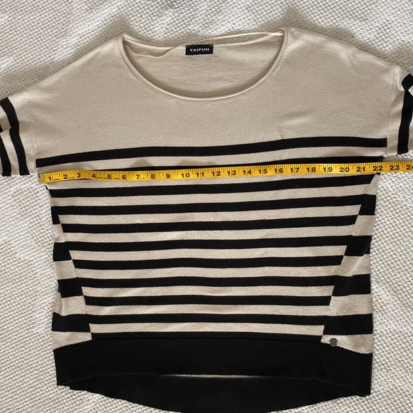 Taifun top nautical stripes in Black/Beige Size L - Picture 8 of 14